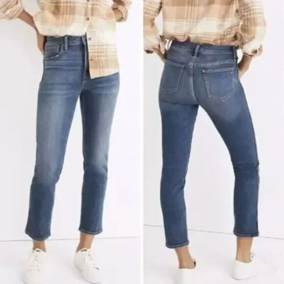 NEW‎ Madewell Stovepipe Jeans in Dearham Wash, 25 - Picture 1 of 15